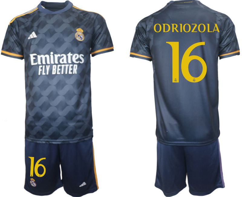 Men 2023-2024 Club Real Madrid away blue #16 Soccer Jersey->real madrid jersey->Soccer Club Jersey